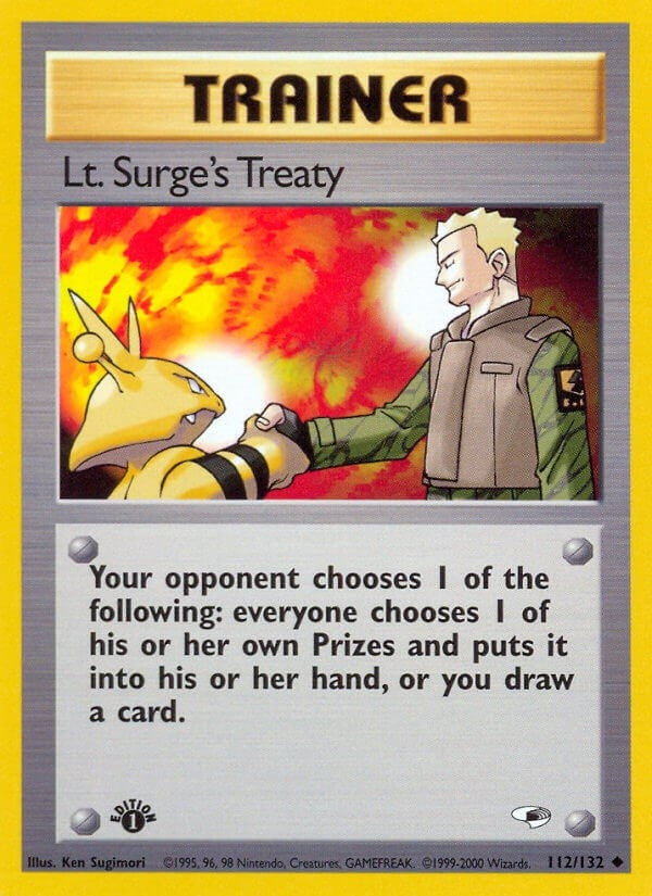 Image for Lt. Surge's Treaty (112/132) (Gym Heroes) (G1) - Pokemon