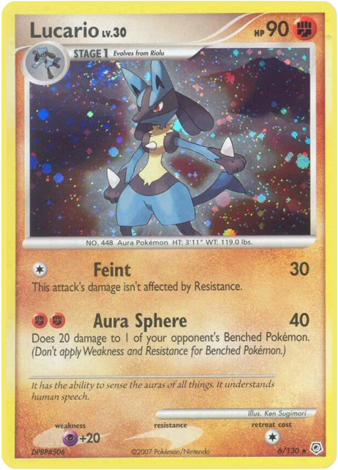 Image for Lucario (6/130) (Diamond and Pearl) (DP) - Pokemon