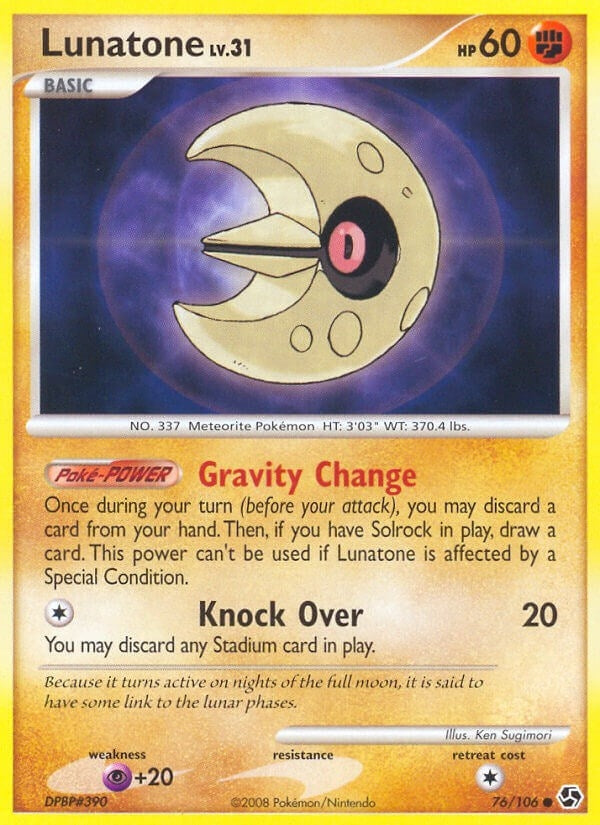 Image for Lunatone (76/106) (Great Encounters) (GE) - Pokemon