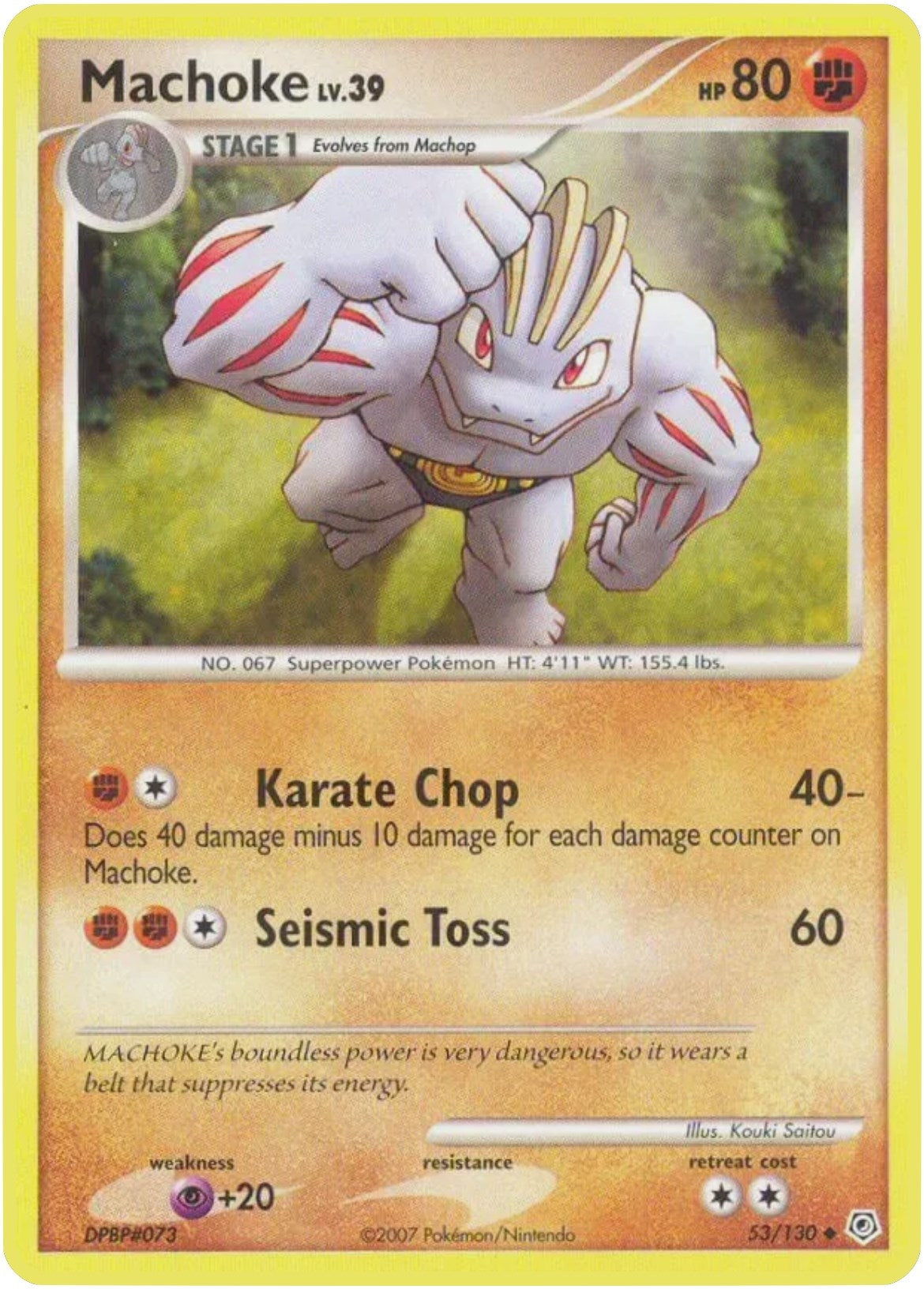 Image for Machoke (53/130) (Diamond and Pearl) (DP) - Pokemon