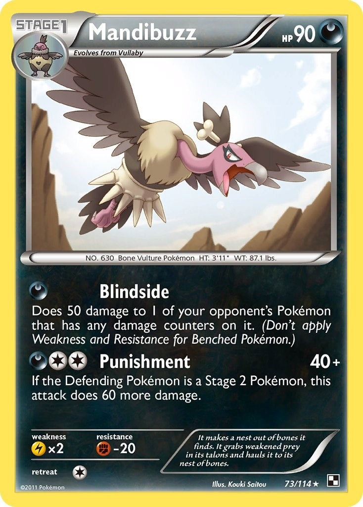 Image for Mandibuzz (73/114) (Black and White) (BLW) - Pokemon