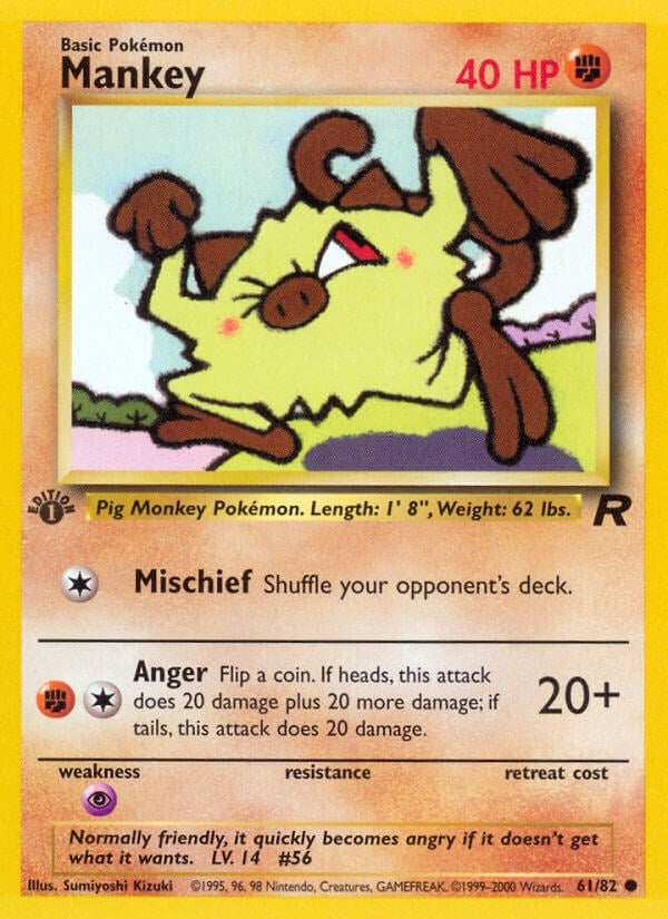 Image for Mankey (61/82) (Team Rocket) (TR) - Pokemon