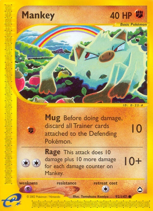 Image for Mankey (092/147) (Aquapolis) (AQ) - Pokemon