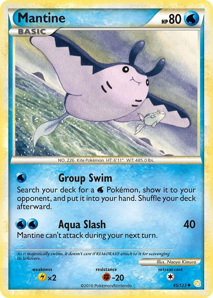 Image for Mantine (45/123) (HeartGold SoulSilver) (HS) - Pokemon