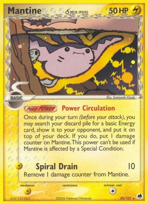 Image for Mantine (Delta Species) (20/101) (EX Dragon Frontiers) (DF) - Pokemon