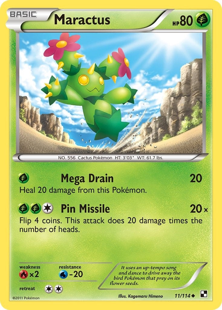 Image for Maractus (11) (11/114) (Black and White) (BLW) - Pokemon