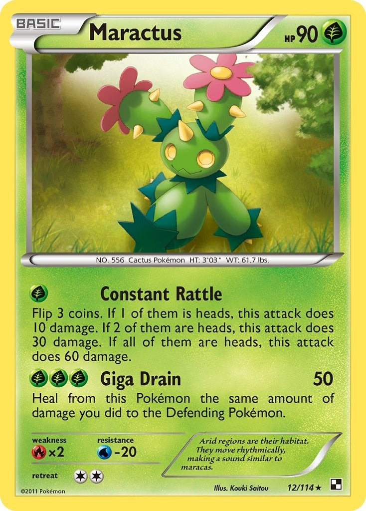 Image for Maractus (12) (12/114) (Black and White) (BLW) - Pokemon