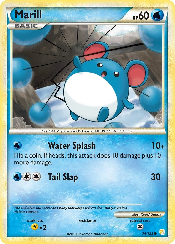 Image for Marill (74/123) (HeartGold SoulSilver) (HS) - Pokemon