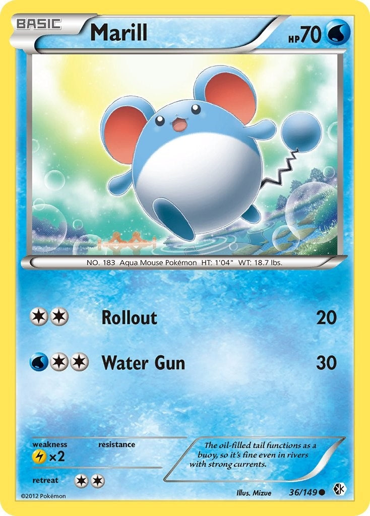 Image for Marill (36/149) (Boundaries Crossed) (BCR) - Pokemon