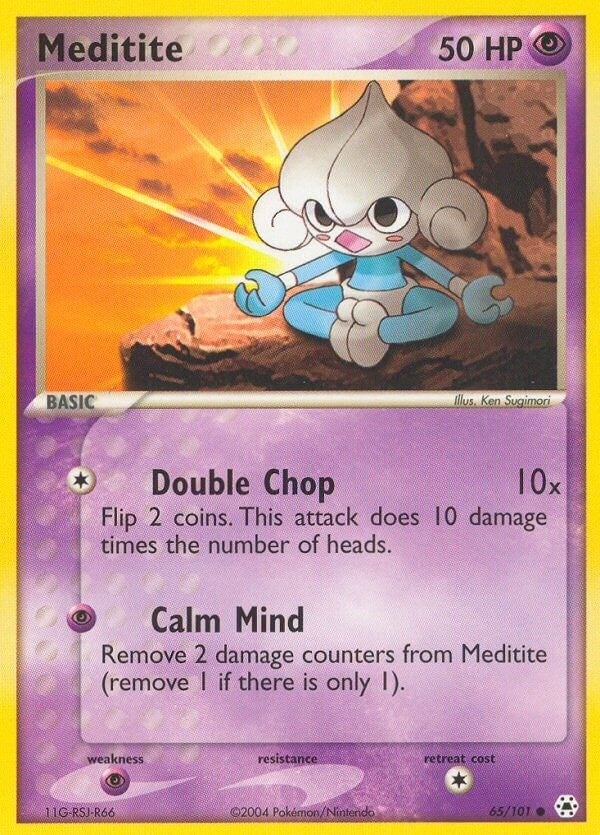 Image for Meditite (65/101) (EX Hidden Legends) (HL) - Pokemon