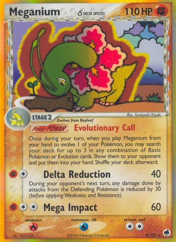Image for Meganium (Delta Species) (4/101) (EX Dragon Frontiers) (DF) - Pokemon