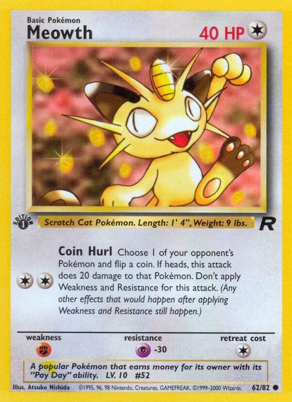 Image for Meowth (62/82) (Team Rocket) (TR) - Pokemon