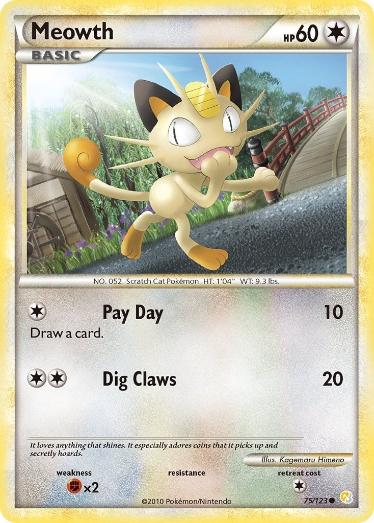 Image for Meowth (75/123) (HeartGold SoulSilver) (HS) - Pokemon