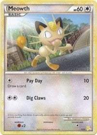 Image for Meowth (#4) (4/30) (HGSS Trainer Kit: Gyarados & Raichu) (PR) - Pokemon