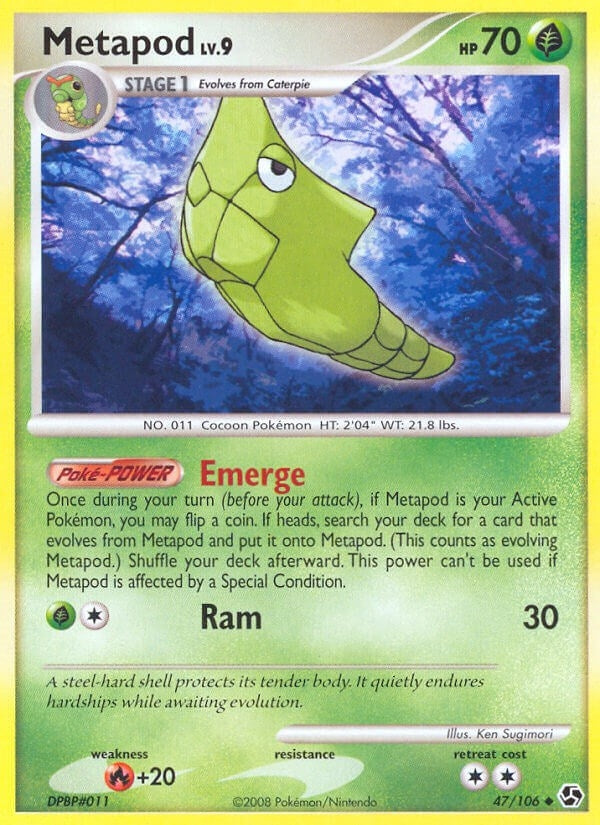 Image for Metapod (47/106) (Great Encounters) (GE) - Pokemon