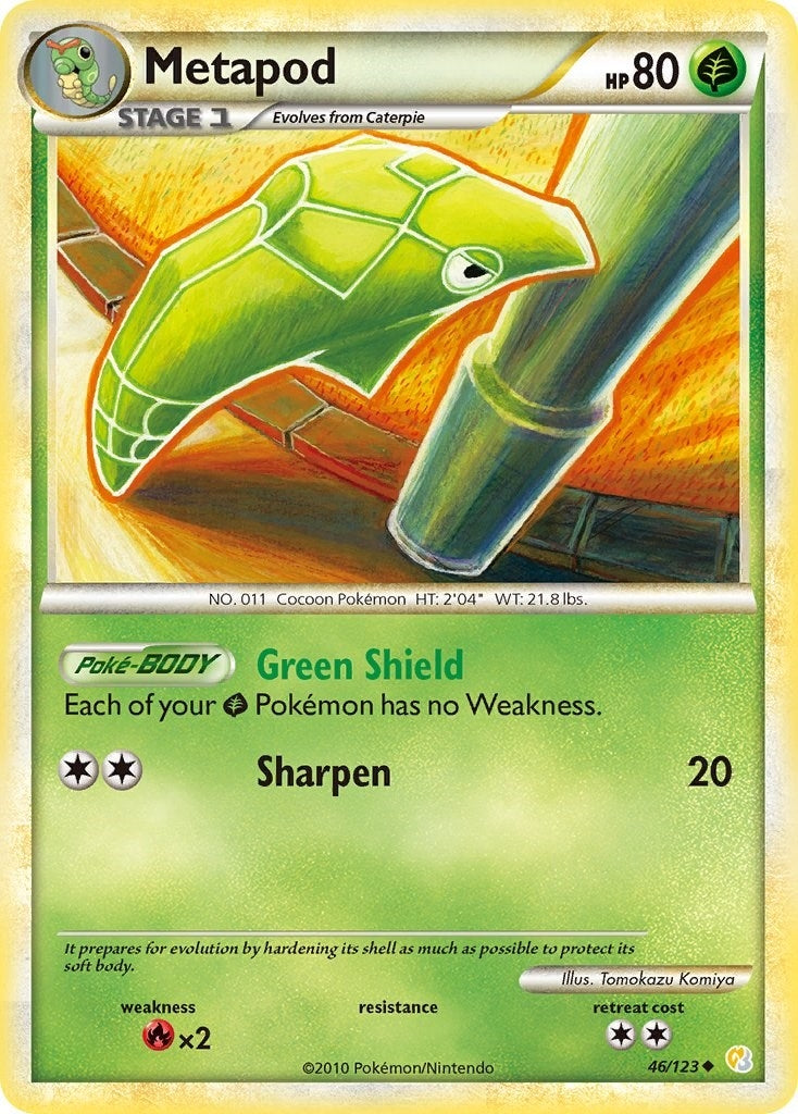Image for Metapod (46/123) (HeartGold SoulSilver) (HS) - Pokemon