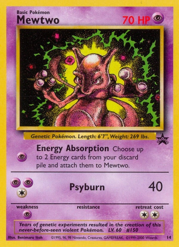 Image for Mewtwo (14) (14/53) (WoTC Promo) (PR) - Pokemon