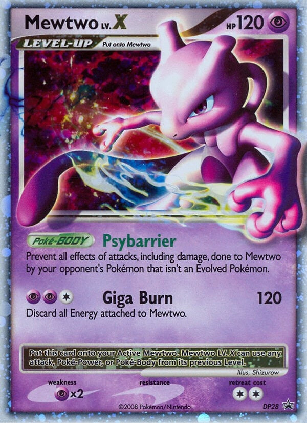 Image for Mewtwo LV.X - DP28 (DP28) (Diamond and Pearl Promos) (PR) - Pokemon
