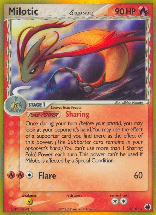 Image for Milotic (Delta Species) (5/101) (EX Dragon Frontiers) (DF) - Pokemon