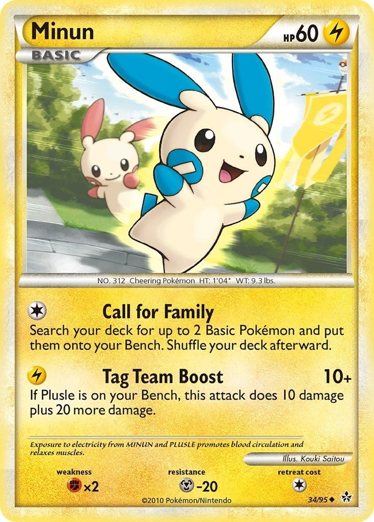 Image for Minun (34/95) (Unleashed) (UL) - Pokemon
