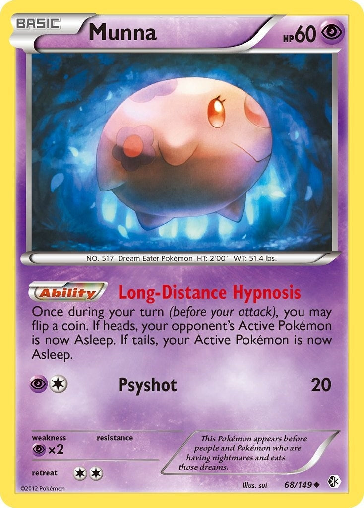 Image for Munna (68/149) (Boundaries Crossed) (BCR) - Pokemon