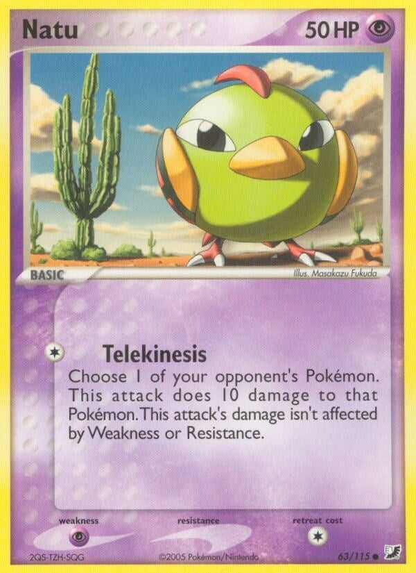 Image for Natu (63/115) (EX Unseen Forces) (UF) - Pokemon