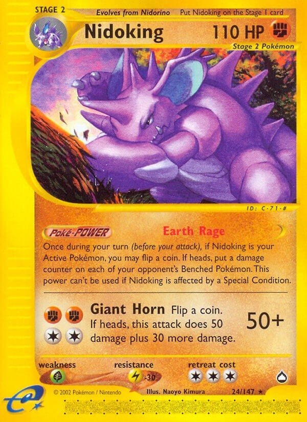 Image for Nidoking (24) (024/147) (Aquapolis) (AQ) - Pokemon