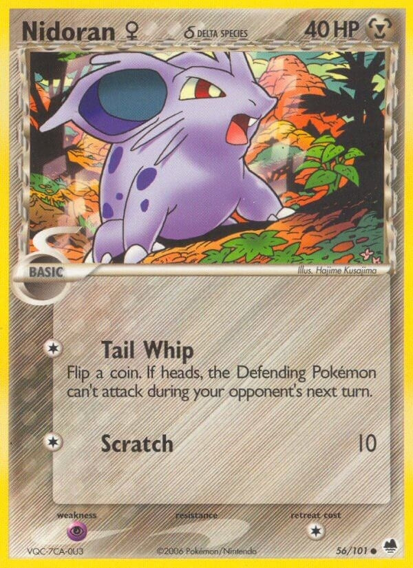 Image for Nidoran F (Delta Species) (56/101) (EX Dragon Frontiers) (DF) - Pokemon
