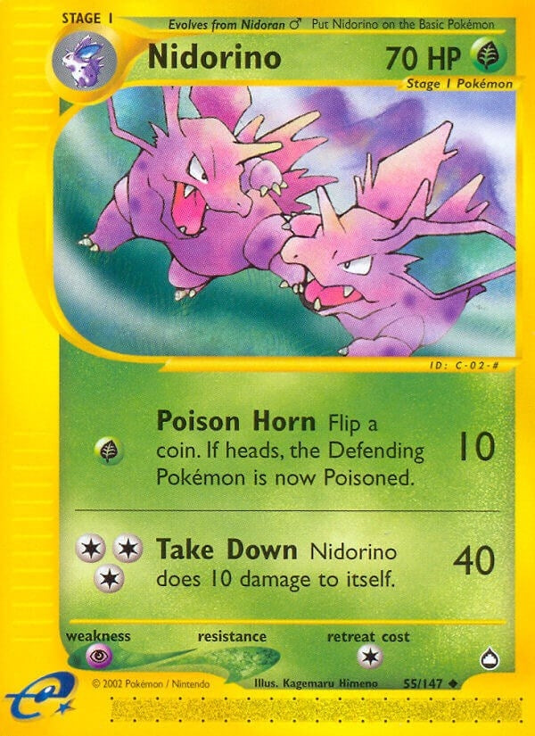Image for Nidorino (055/147) (Aquapolis) (AQ) - Pokemon