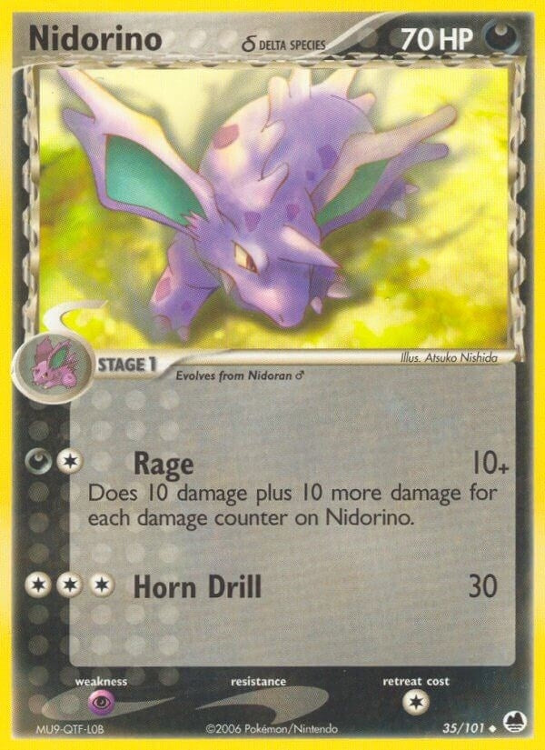 Image for Nidorino (Delta Species) (35/101) (EX Dragon Frontiers) (DF) - Pokemon
