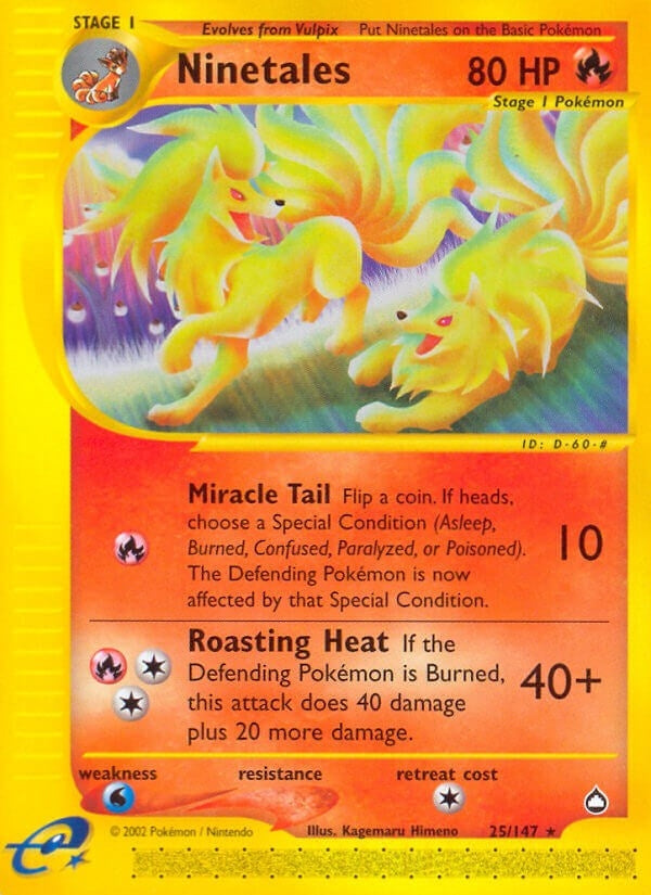 Image for Ninetales (025/147) (Aquapolis) (AQ) - Pokemon