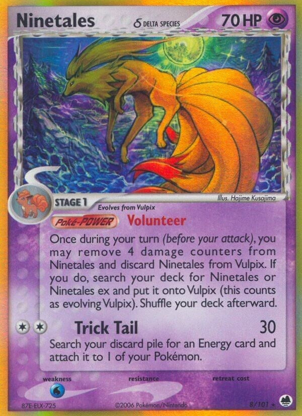 Image for Ninetales (Delta Species) (8/101) (EX Dragon Frontiers) (DF) - Pokemon