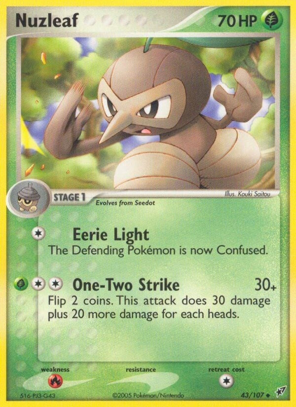 Image for Nuzleaf (43/107) (EX Deoxys) (DX) - Pokemon