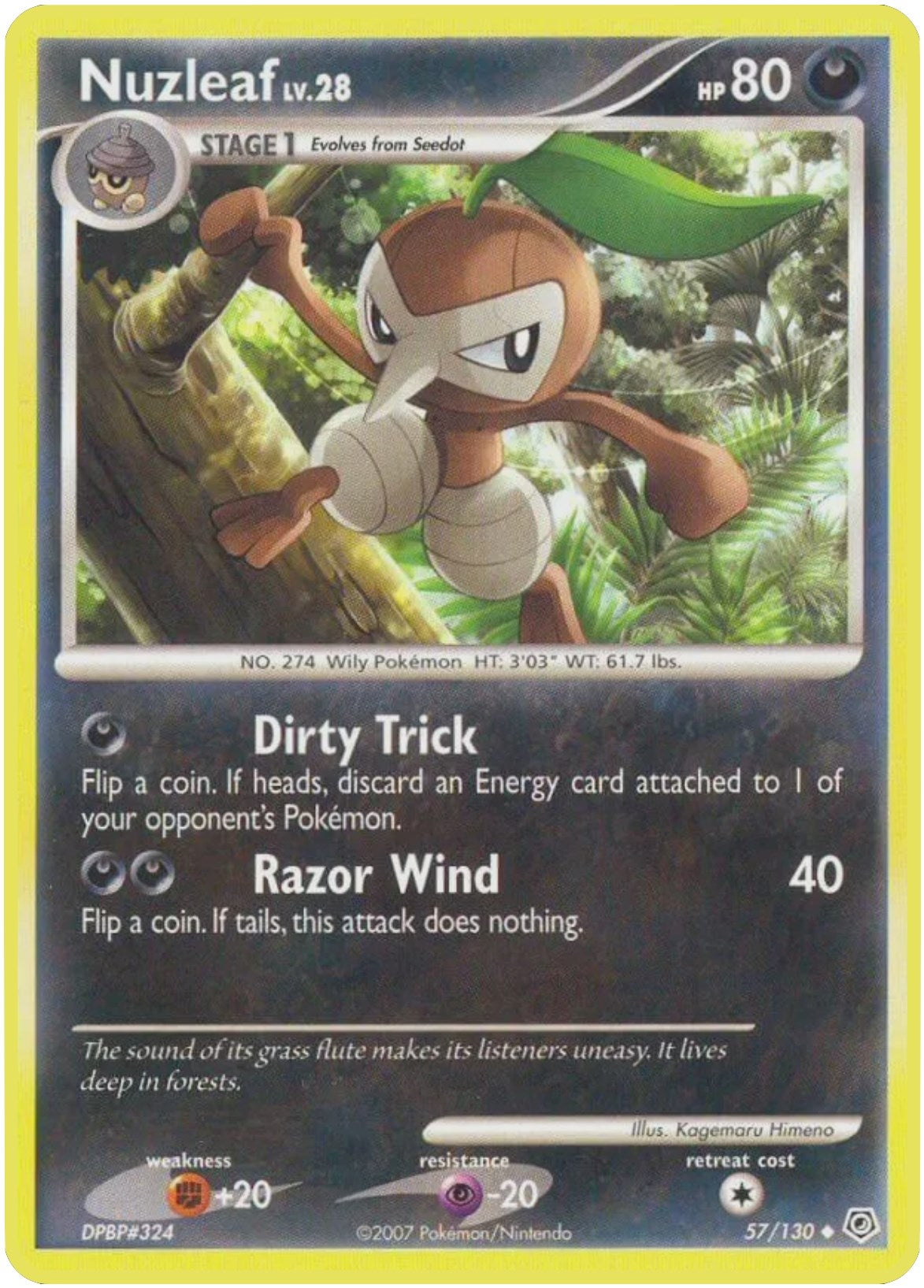 Image for Nuzleaf (57/130) (Diamond and Pearl) (DP) - Pokemon