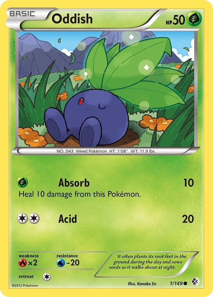 Image for Oddish (1/149) (Boundaries Crossed) (BCR) - Pokemon