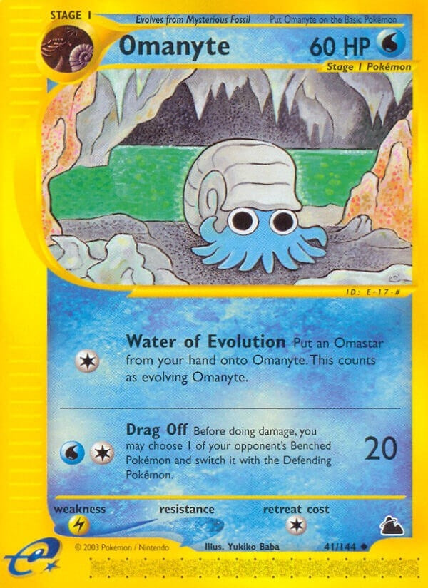 Image for Omanyte (041/144) (Skyridge) (SK) - Pokemon