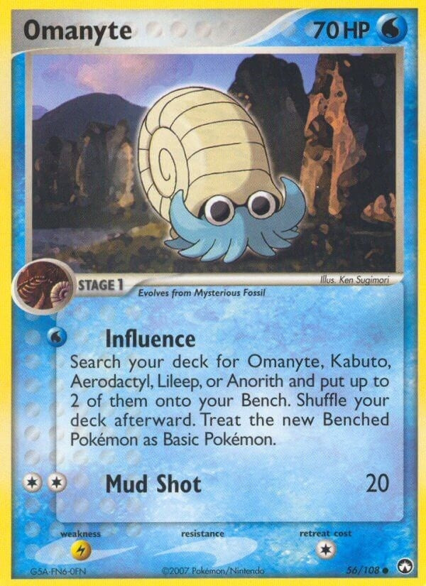Image for Omanyte (56/108) (EX Power Keepers) (PK) - Pokemon