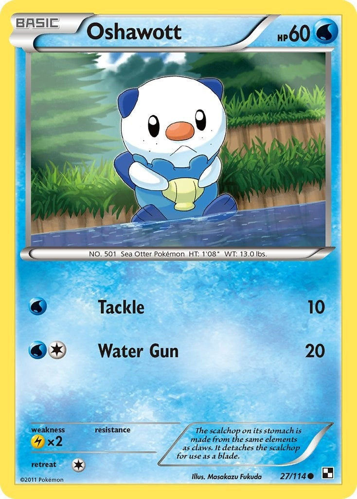 Image for Oshawott (27) (27/114) (Black and White) (BLW) - Pokemon