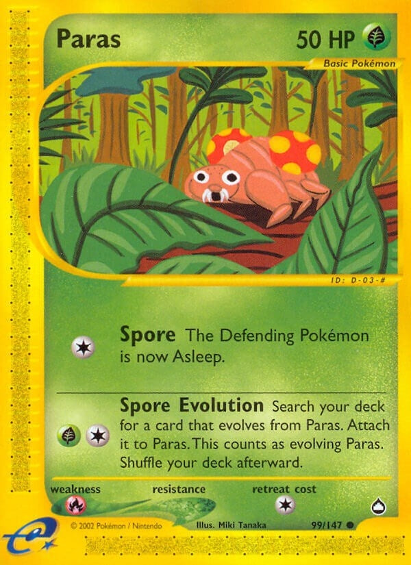 Image for Paras (099/147) (Aquapolis) (AQ) - Pokemon