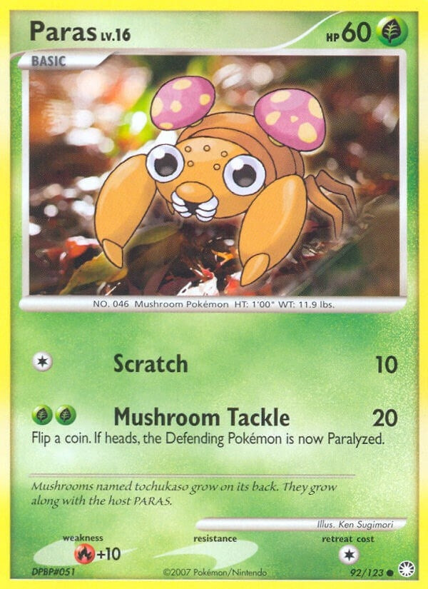 Image for Paras (92/123) (Mysterious Treasures) (MT) - Pokemon