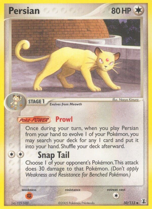 Image for Persian (50/113) (EX Delta Species) (DS) - Pokemon