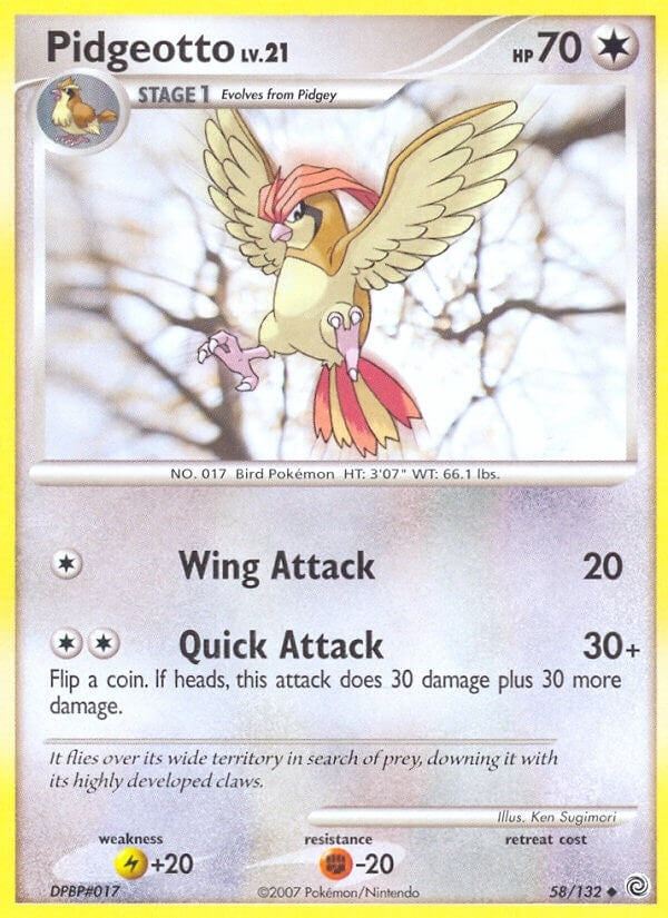 Image for Pidgeotto (58/132) (Secret Wonders) (SW) - Pokemon