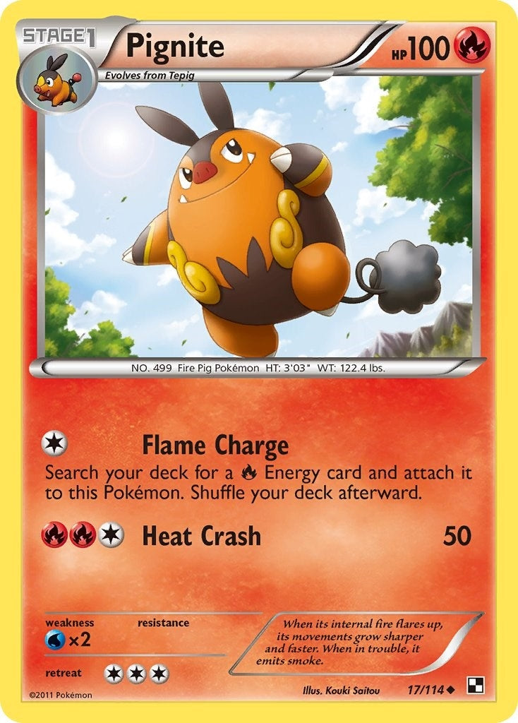 Image for Pignite (17) (17/114) (Black and White) (BLW) - Pokemon