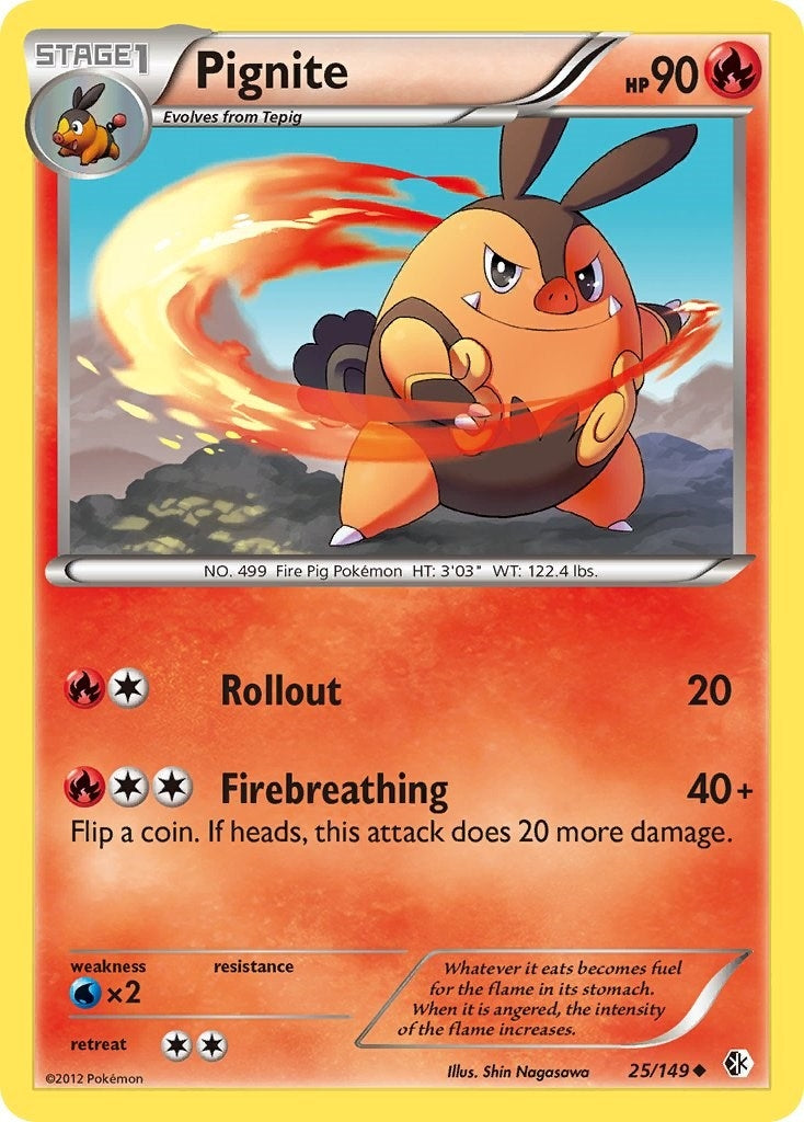 Image for Pignite (25/149) (Boundaries Crossed) (BCR) - Pokemon