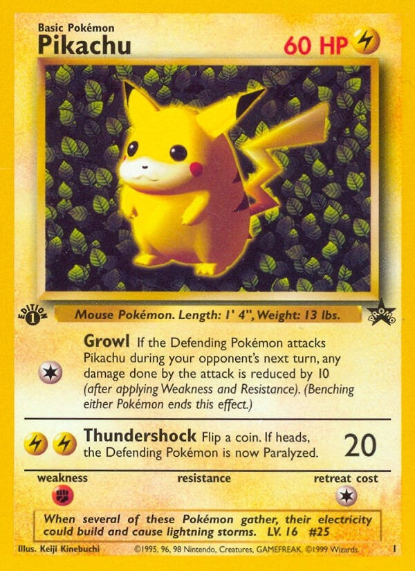 Image for Pikachu (1) (Misprint) (01/53) (WoTC Promo) (PR) - Pokemon