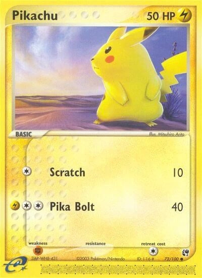 Image for Pikachu (72/100) (EX Sandstorm) (SS) - Pokemon