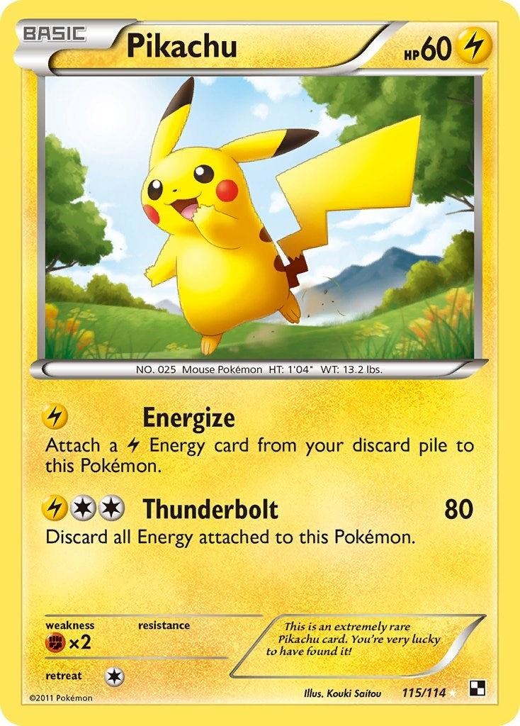 Image for Pikachu (115/114) (Black and White) (BLW) - Pokemon
