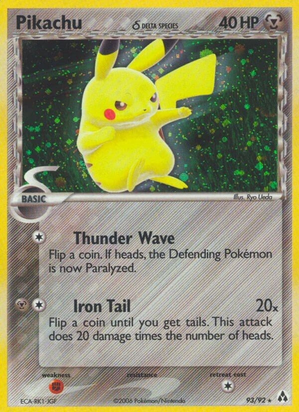 Image for Pikachu (Delta Species) (93/92) (EX Legend Maker) (LM) - Pokemon