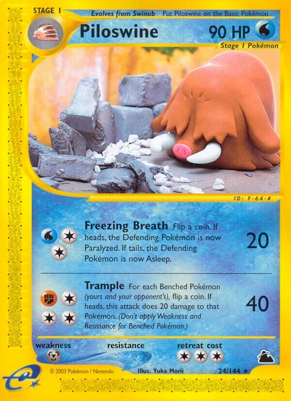 Image for Piloswine (24) (024/144) (Skyridge) (SK) - Pokemon