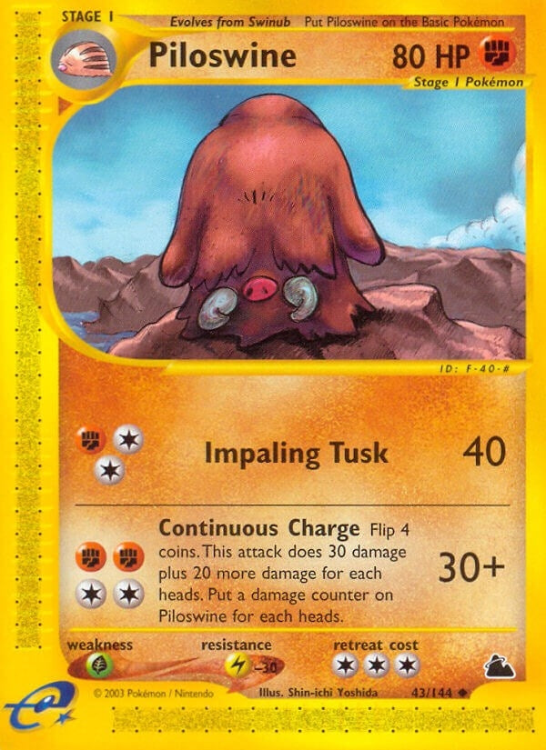 Image for Piloswine (43) (043/144) (Skyridge) (SK) - Pokemon